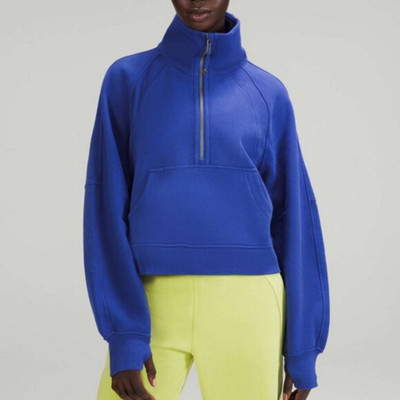 Lululemon Scuba Oversized Funnel Neck Half Zip in Dark Royal Blue Size M/L